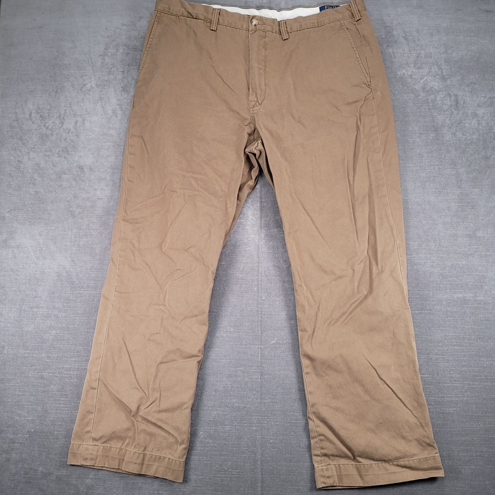 Polo Ralph Lauren Vintage Chino Pants‎ Relaxed Fit Khaki Pleated 38 x 28